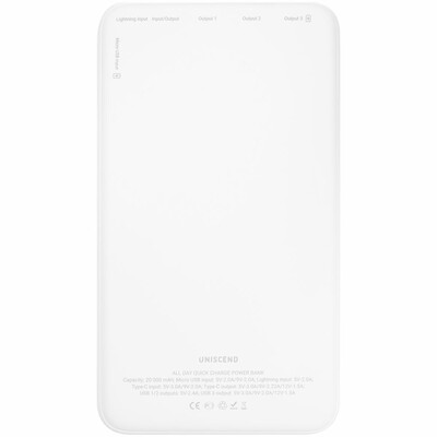 Аккумулятор All Day Compact PD 20000 мAч, белый