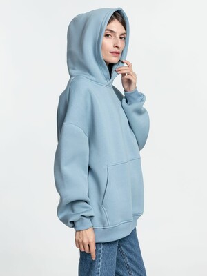 Худи Kulonga Oversize, серо-голубое