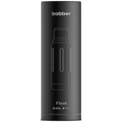 Термос Flask 1000, вакуумный, стальной матовый