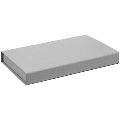 Коробка Horizon Magnet с ложементом под ежедневник, флешку и ручку, серая