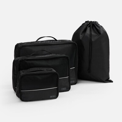Дорожный набор сумок noJumble 4 в 1, черный