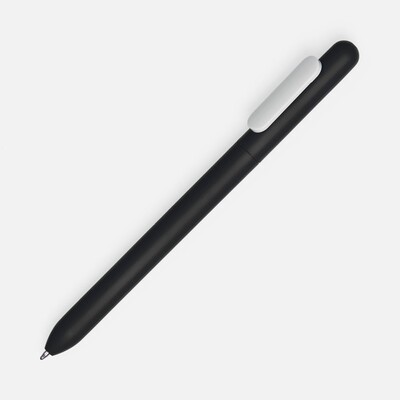 Ручка шариковая Swiper Soft Touch, черная с белым