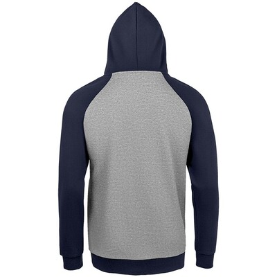 Толстовка унисекс Seattle, серый меланж с темно-синим