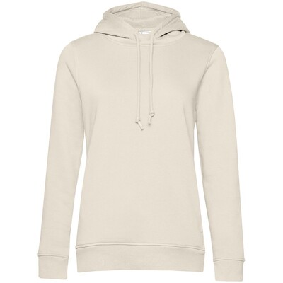 Толстовка с капюшоном женская BNC Inspire (Organic), молочно-белая