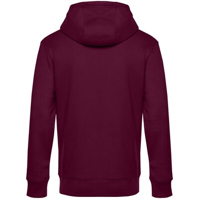 Толстовка с капюшоном унисекс King, бордовая
