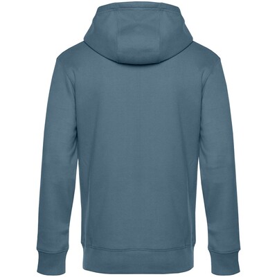 Толстовка с капюшоном унисекс King, серо-синяя