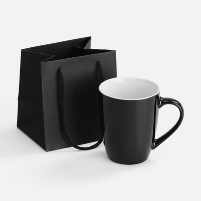 Пакет бумажный под кружку Cupfull, черный