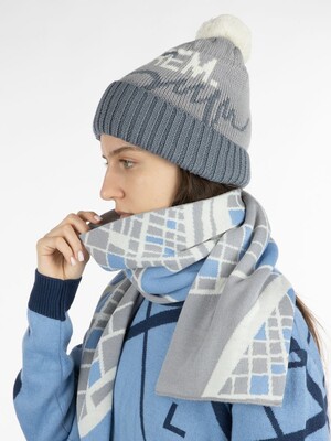 Шарф на заказ Tricksy Classic Net, L, полушерсть