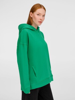 Худи оверсайз унисекс Tolla, зеленое
