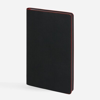Ежедневник Trait, недатированный, черный с красным