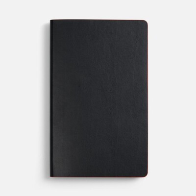 Ежедневник Trait, недатированный, черный с красным