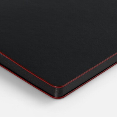 Ежедневник Trait, недатированный, черный с красным