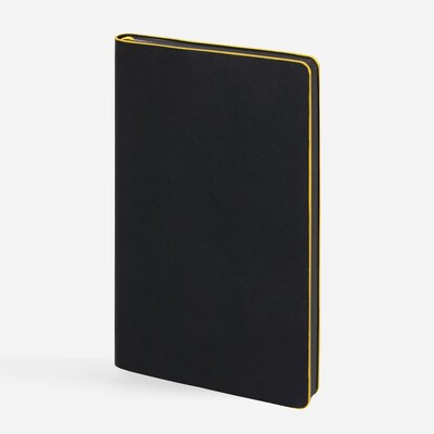 Ежедневник Trait, недатированный, черный с желтым