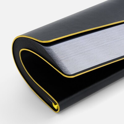 Ежедневник Trait, недатированный, черный с желтым