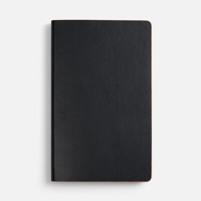 Ежедневник Trait, недатированный, черный с оранжевым