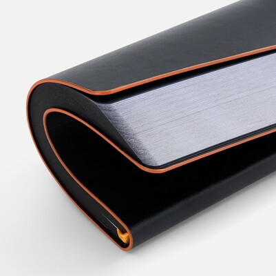 Ежедневник Trait, недатированный, черный с оранжевым