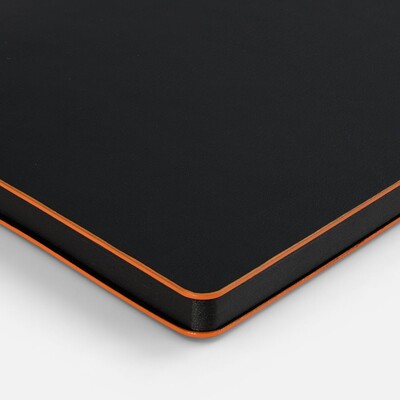 Ежедневник Trait, недатированный, черный с оранжевым