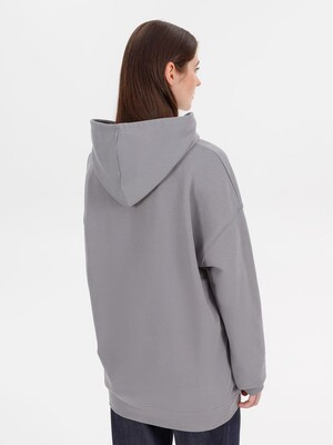 Худи оверсайз унисекс Outshine, серое