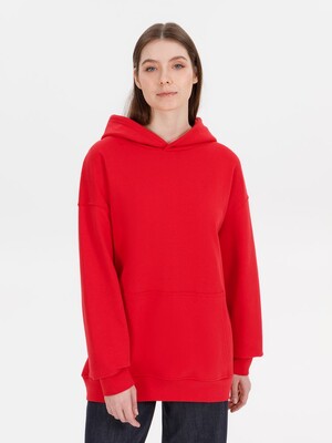 Худи оверсайз унисекс Outshine, красное