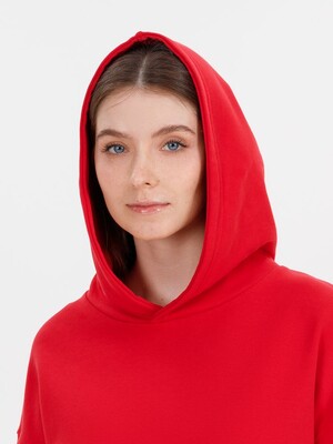 Худи оверсайз унисекс Outshine, красное