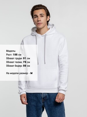 Толстовка с капюшоном Kirenga Heavy, белая (белоснежная)