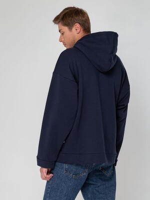 Худи унисекс оверсайз Seamark, темно-синее