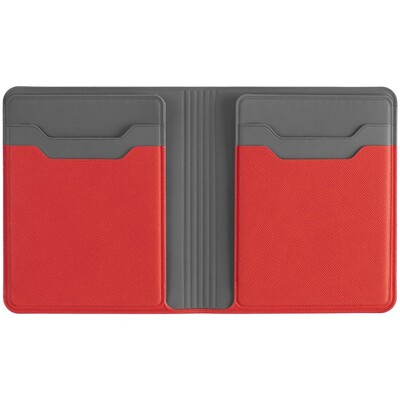 Картхолдер с отделением для купюр Dual, красный