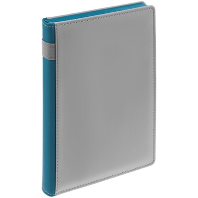 Ежедневник Spain Shall на заказ, недатированный, серый с бирюзовым