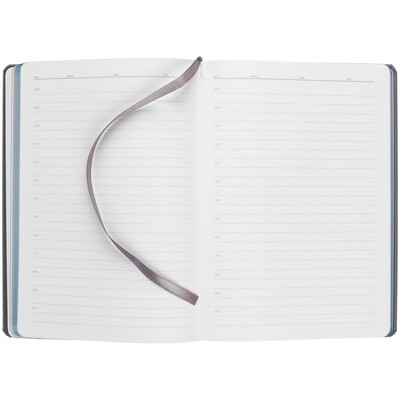 Ежедневник Rubikon на заказ, недатированный серо-бирюзовый