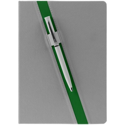 Ежедневник Rubikon на заказ, недатированный серо-зеленый