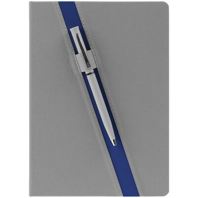 Ежедневник Rubikon на заказ, недатированный серо-синий
