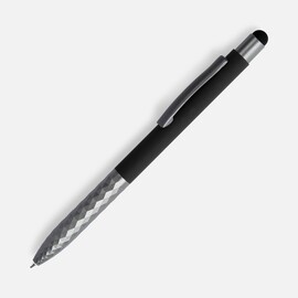 Ручка шариковая Digit Soft Touch со стилусом, черная