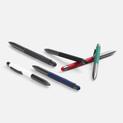 Ручка шариковая Digit Soft Touch со стилусом, синяя