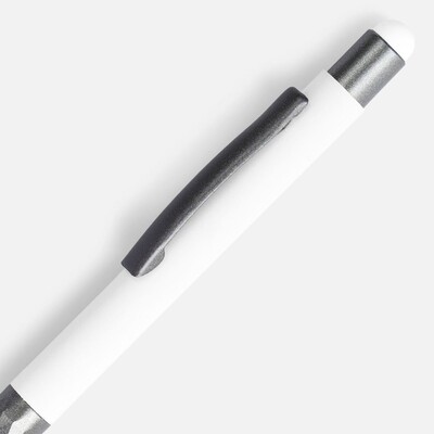 Ручка шариковая Digit Soft Touch со стилусом, белая