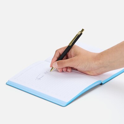 Ручка шариковая Lobby Soft Touch Gold, черная