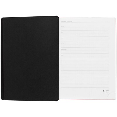 Ежедневник Mobile на заказ, недатированный, черно-красный