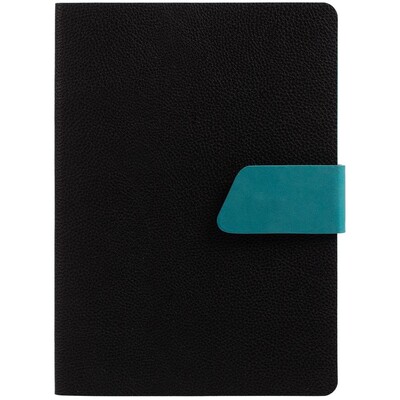 Ежедневник Boom, недатированный, черный с бирюзовым