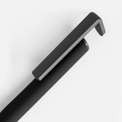 Ручка шариковая Standic с подставкой для телефона, черная