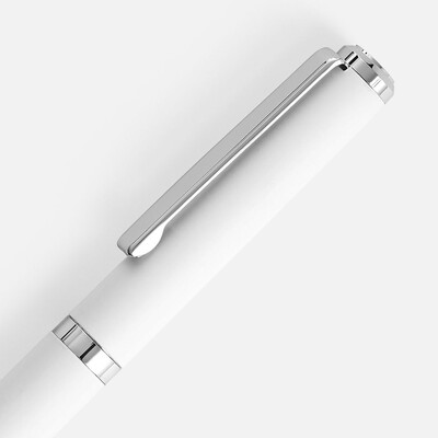 Ручка шариковая Inkish Chrome в футляре, белая