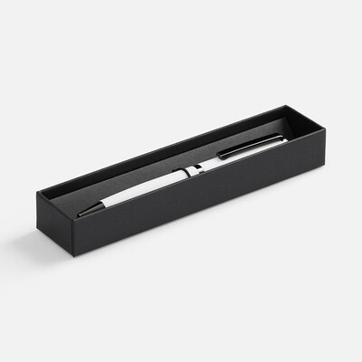 Ручка шариковая Inkish Gunmetal в футляре, белая