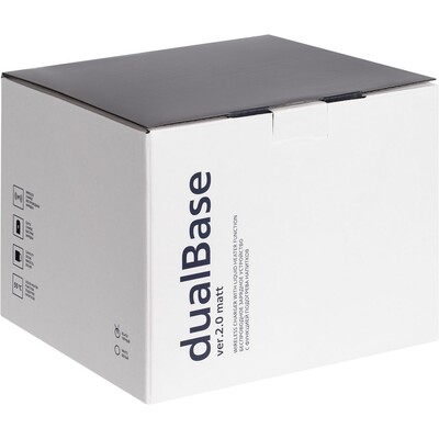 Кружка с подогревом и беспроводной зарядкой dualBase ver. 2.0 Matt, черная