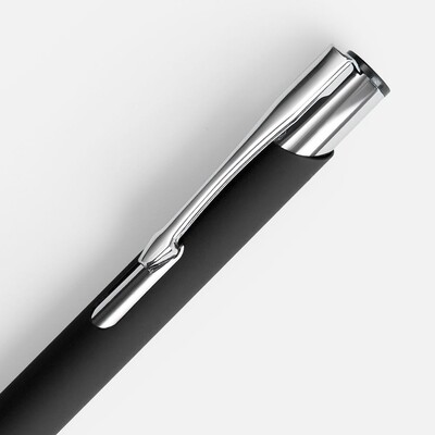 Ручка шариковая Keskus Soft Touch, черная