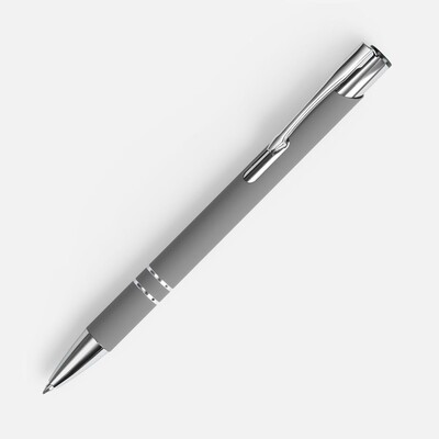 Ручка шариковая Keskus Soft Touch, серая