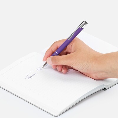 Ручка шариковая Keskus Soft Touch, фиолетовая