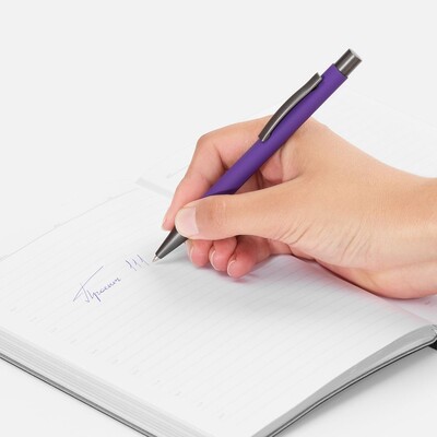 Ручка шариковая Atento Soft Touch, фиолетовая