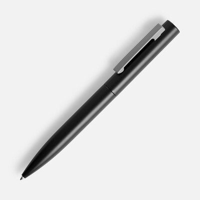Ручка шариковая Inkolor, черная с серым