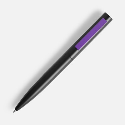 Ручка шариковая Inkolor, черная с фиолетовым