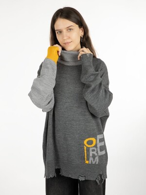 Свитер оверсайз Tricksy Net Grunge на заказ, полушерсть