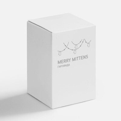 Гирлянда Merry Mittens, красная