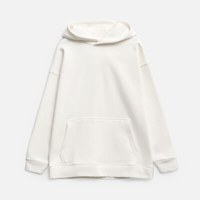 Худи оверсайз унисекс Snuggie, молочно-белое